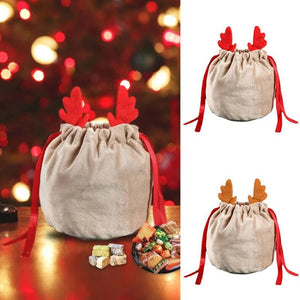 10pcs Velvet Christmas Candy Bag Goodies Halloween Gift Packaging