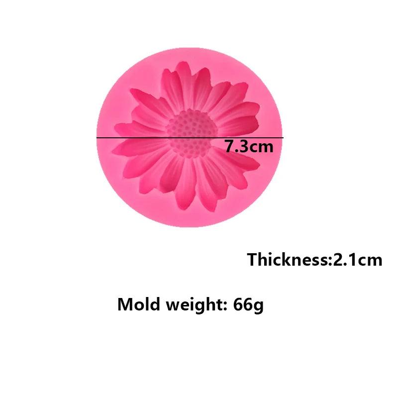 Daisy Sunflower Candle Silicone Mold DIY Candle Jar Making Plaster Epoxy Resin