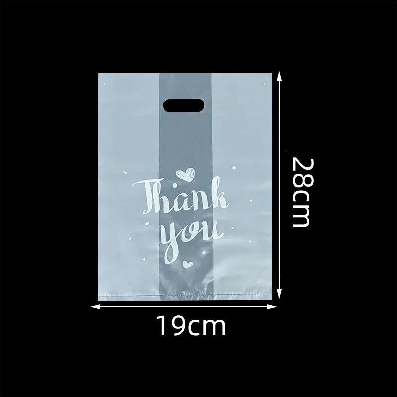 50Pcs Thank You Plastic Gift Bags Christmas Wedding Candy Wrapping Bags