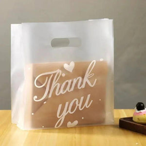 50Pcs Thank You Plastic Gift Bags Christmas Wedding Candy Wrapping Bags