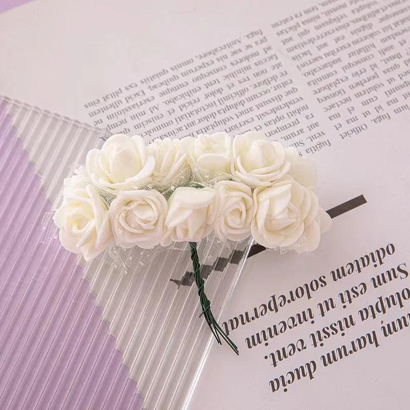 144Pcs Foam Multicolor Little Roses Wedding Home Decor Scrapbooking Craft