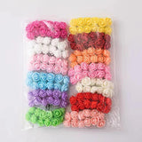 144Pcs Foam Multicolor Little Roses Wedding Home Decor Scrapbooking Craft