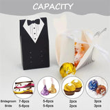 50pcs Bride Dress & Groom Tuxedo Wedding Favor Boxes Bridal Party Decorations