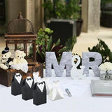50pcs Bride Dress & Groom Tuxedo Wedding Favor Boxes Bridal Party Decorations