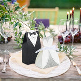 50pcs Bride Dress & Groom Tuxedo Wedding Favor Boxes Bridal Party Decorations