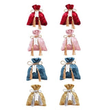 8pcs Velvet Candy Pouches Gift Bags Velvet Cloth Drawstring Tassel Bags