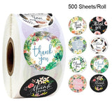 500 Thank You Packaging Stickers for Candy Bags