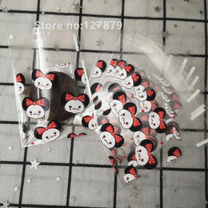 100pcs Cartoon Plastic Bag Party Favors Cookie Candy Gift Bags