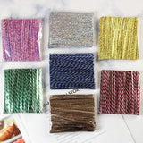 500Pcs Laser Wire Metallic Twist Ties DIY Lollipop Food Dessert Candy Sealing