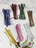 500Pcs Laser Wire Metallic Twist Ties DIY Lollipop Food Dessert Candy Sealing