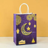 4Pcs EID Mubarak Paper Handle Bag Islamic Muslim Eid Al-fitr Party Favors Decor