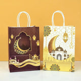 4Pcs EID Mubarak Paper Handle Bag Islamic Muslim Eid Al-fitr Party Favors Decor