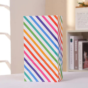 10 Pcs Rainbow Dot Stripe Paper Bags Wedding Party Favor DIY Candy Birthday