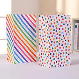 10 Pcs Rainbow Dot Stripe Paper Bags Wedding Party Favor DIY Candy Birthday