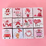 6pcs Red Love Cookies Candy Box Pink Valentines Chocolate Gift Packaging Box