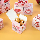 6pcs Red Love Cookies Candy Box Pink Valentines Chocolate Gift Packaging Box