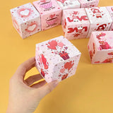 6pcs Red Love Cookies Candy Box Pink Valentines Chocolate Gift Packaging Box