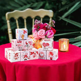 6pcs Red Love Cookies Candy Box Pink Valentines Chocolate Gift Packaging Box