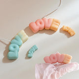 3D LOVE Letters Silicone Mold for Candle Making DIY Soap Mold Wedding Decor
