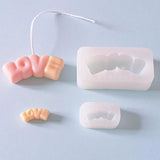 3D LOVE Letters Silicone Mold for Candle Making DIY Soap Mold Wedding Decor