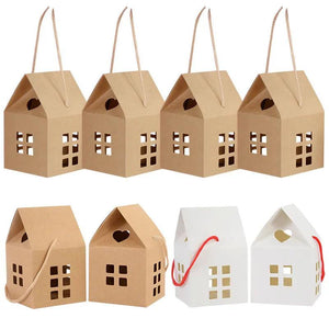 5pcs EID Mubarak Gift Boxes House Shape Chocolate Candy Cookie Packaging Box