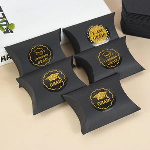 Graduation Pillow Candy Box with Cap Sticker Chocolate Gift Box