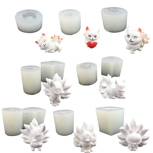 Nine Tailed Foxes Silicone Molds for DIY Craft Supplies