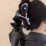 Metal Hollow Heart Hair Claws Crab Hairpins