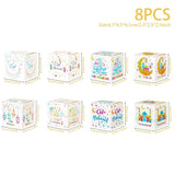 8pcs Eid Mubarak Gift Boxes Candy Cake Packaging Box