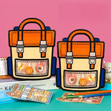 Creative School Bags Cookie Candy Plastic Zipper Snack Packaging Bag