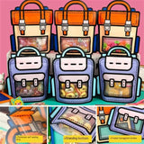 Creative School Bags Cookie Candy Plastic Zipper Snack Packaging Bag
