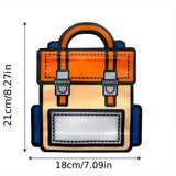 Creative School Bags Cookie Candy Plastic Zipper Snack Packaging Bag