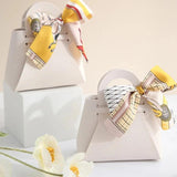 10PCS Pink Leather Gift Bags Wedding Favour Mini Handbag with Ribbon