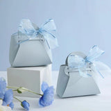 10PCS Pink Leather Gift Bags Wedding Favour Mini Handbag with Ribbon
