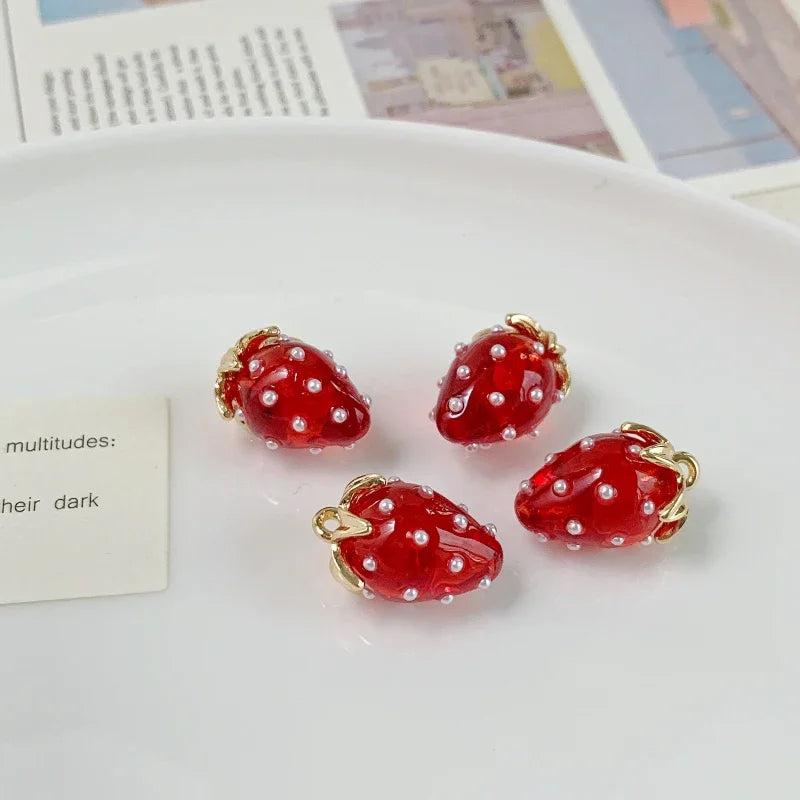 Resin Pearl Eardrop Pendant DIY Necklace Earring Charms