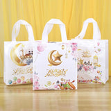 4pcs Eid Mubarak Nonwoven Gift Bags Ramadan Kareem Cookie Candy Packaging