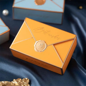 10Pcs Envelope Shape Wedding Box Chocolate Cookie Cracker Box