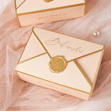 10Pcs Envelope Shape Wedding Box Chocolate Cookie Cracker Box