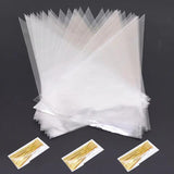 50Pcs Clear Cellophane Cone Bags with Twist Ties - Plastic Gift Bags