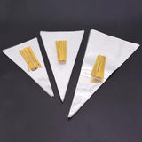 50Pcs Clear Cellophane Cone Bags with Twist Ties - Plastic Gift Bags