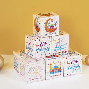 8Pcs EID Mubarak Candy Chocolate Packaging Bag Ramadan Islamic Muslim Party