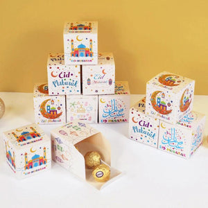 8Pcs EID Mubarak Candy Chocolate Packaging Bag Ramadan Islamic Muslim Party