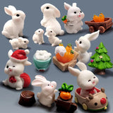 Simulation Rabbits Easter Decoration Small Bunny Fairy Garden Figurines