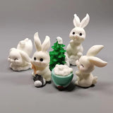 Simulation Rabbits Easter Decoration Small Bunny Fairy Garden Figurines