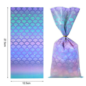 Little Mermaid Party Gift Bags Mermaid Tail Favors Candy Packing Bag