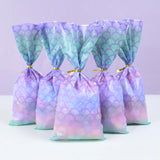 Little Mermaid Party Gift Bags Mermaid Tail Favors Candy Packing Bag