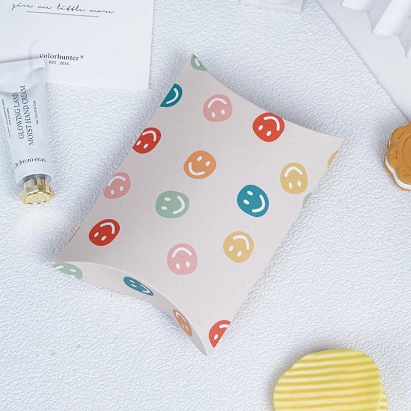 10Pcs Rainbow Star Pillow Candy Box Baking Cookies Gift Packing Boxes