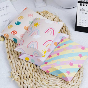 10Pcs Rainbow Star Pillow Candy Box Baking Cookies Gift Packing Boxes