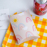 10Pcs Rainbow Star Pillow Candy Box Baking Cookies Gift Packing Boxes