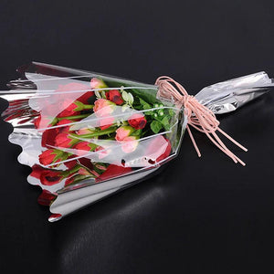 10PCS Transparent Plastic Packaging Bags For Flowers Packing